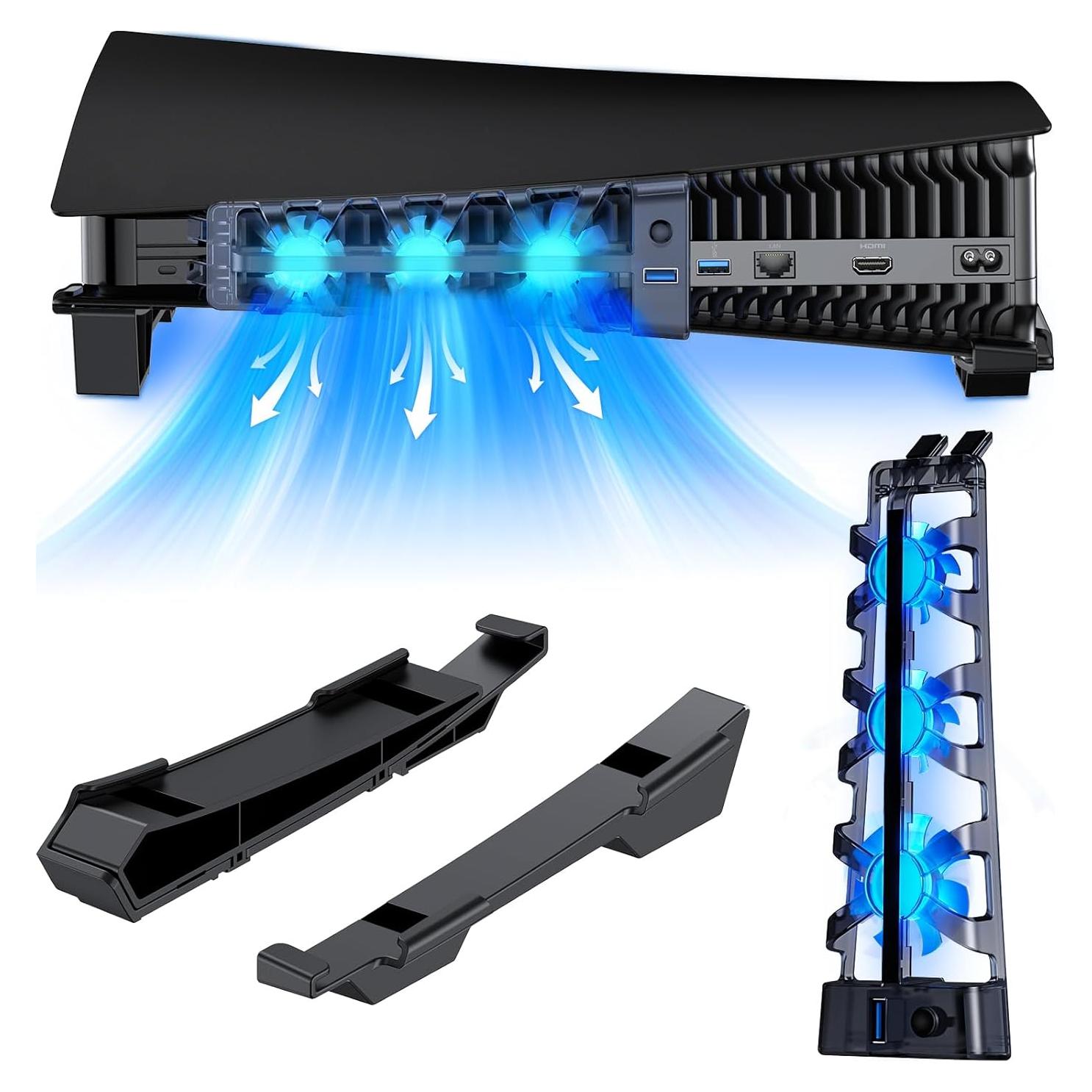 Soporte Horizontal NexiGo PS5 con Ventilador Silencioso