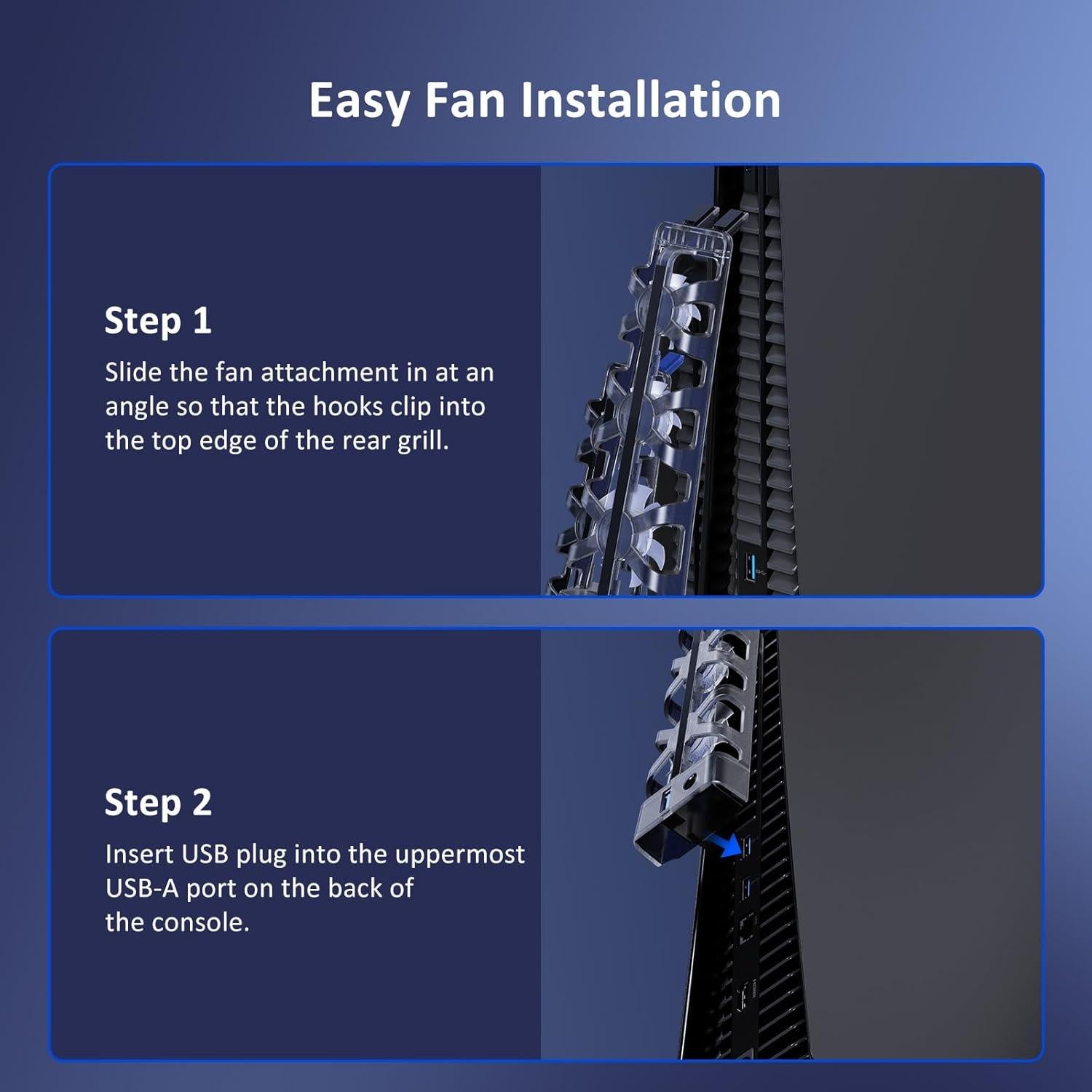 Soporte Horizontal NexiGo PS5 con Ventilador Silencioso