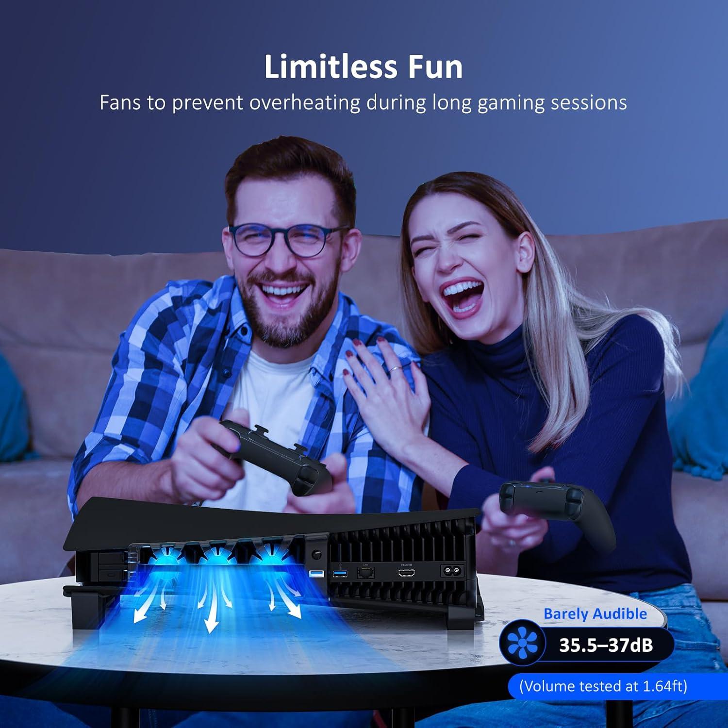 Soporte Horizontal NexiGo PS5 con Ventilador Silencioso