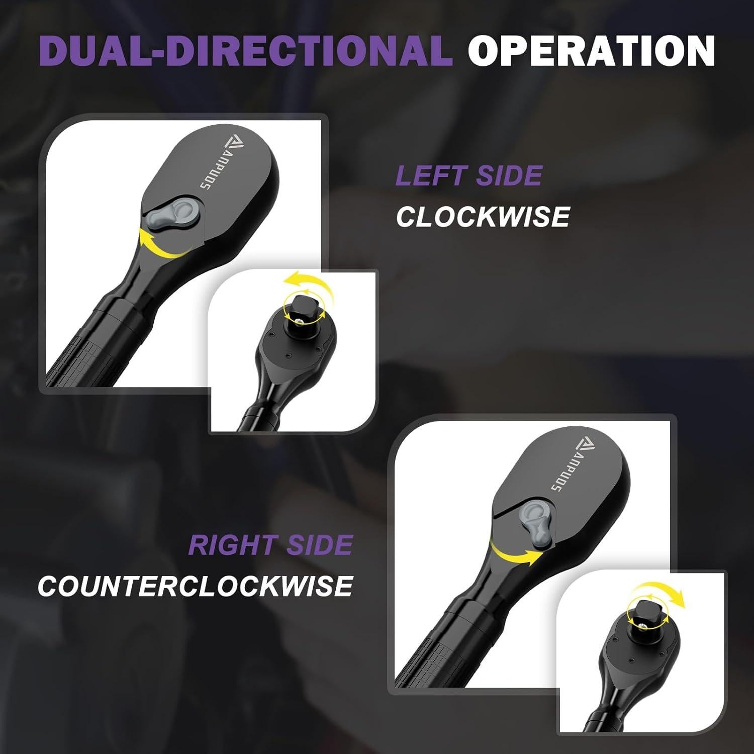 Juego de Llaves de Carraca Cortas ANPUDS 6 Piezas 72 Dientes