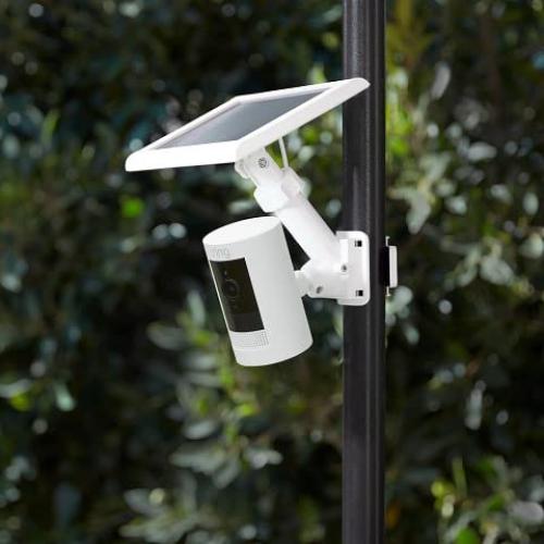 Ring Pole Mount for Cameras and Solar Panels - White