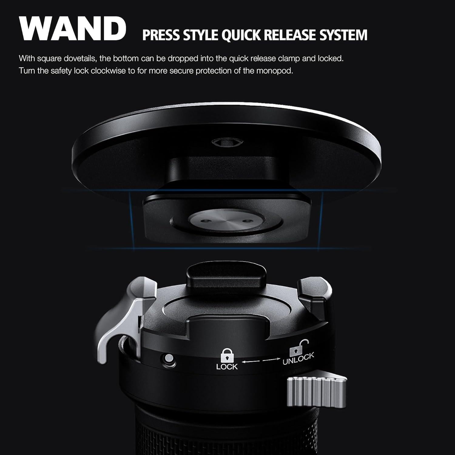 Monopie de cámara Leofoto MV-324CL de fibra de carbono 180cm