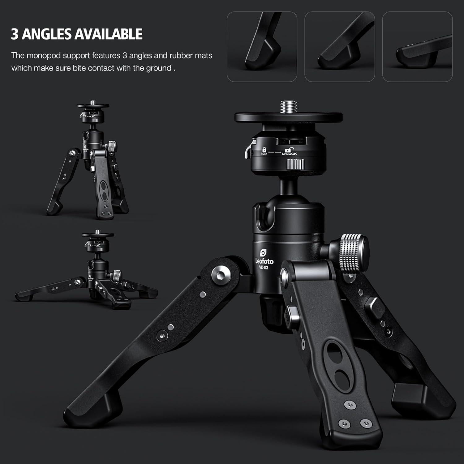Monopie de cámara Leofoto MV-324CL de fibra de carbono 180cm