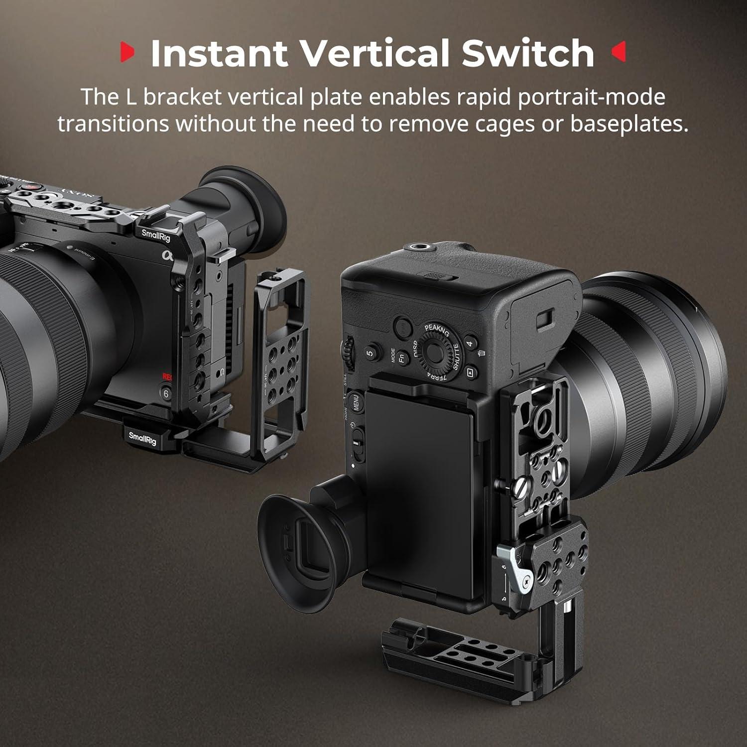 Placa de Montaje Vertical SmallRig 5594 para Trípodes y Gimbals