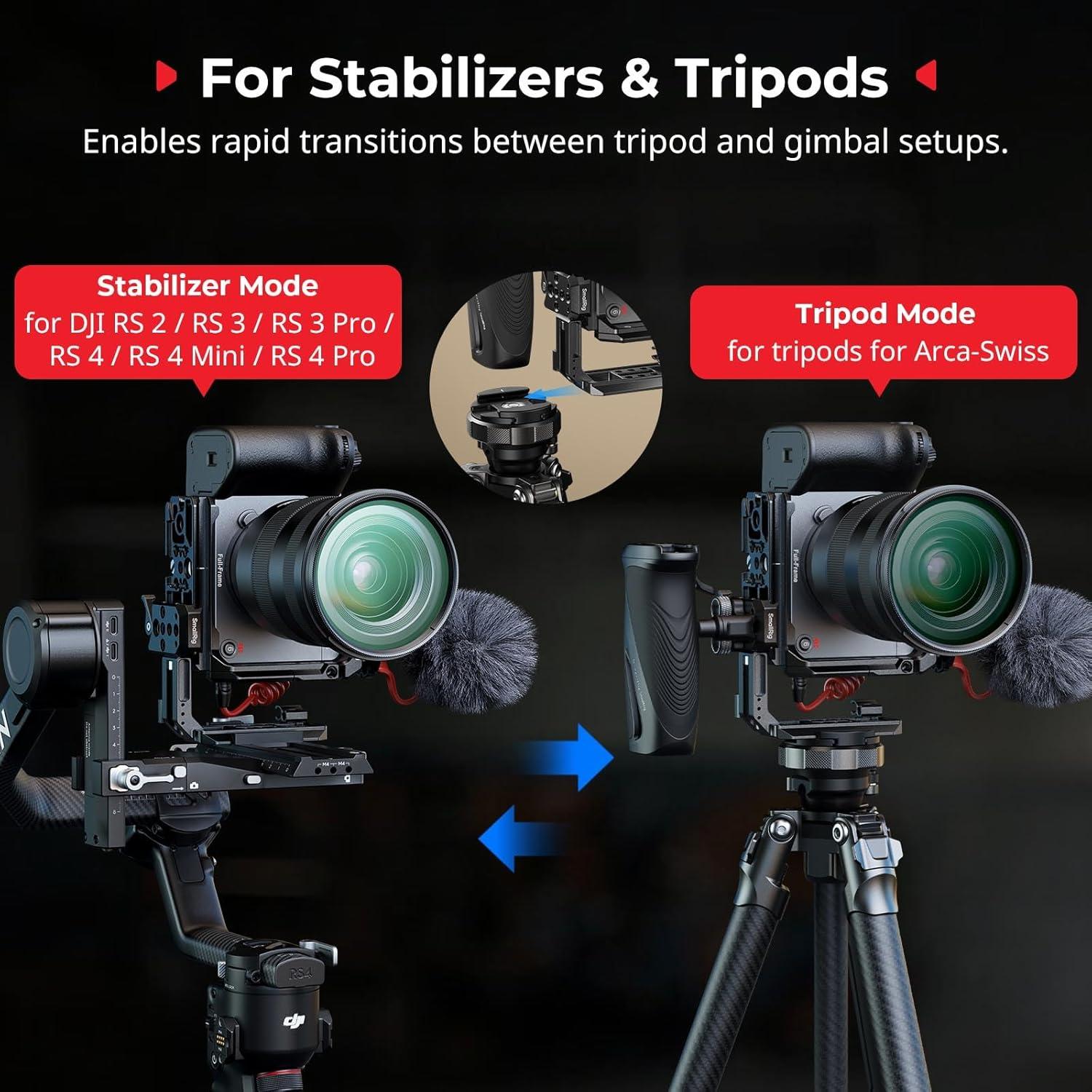 Placa de Montaje Vertical SmallRig 5594 para Trípodes y Gimbals