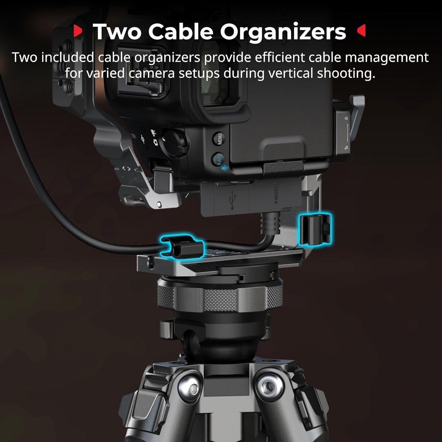 Placa de Montaje Vertical SmallRig 5594 para Trípodes y Gimbals