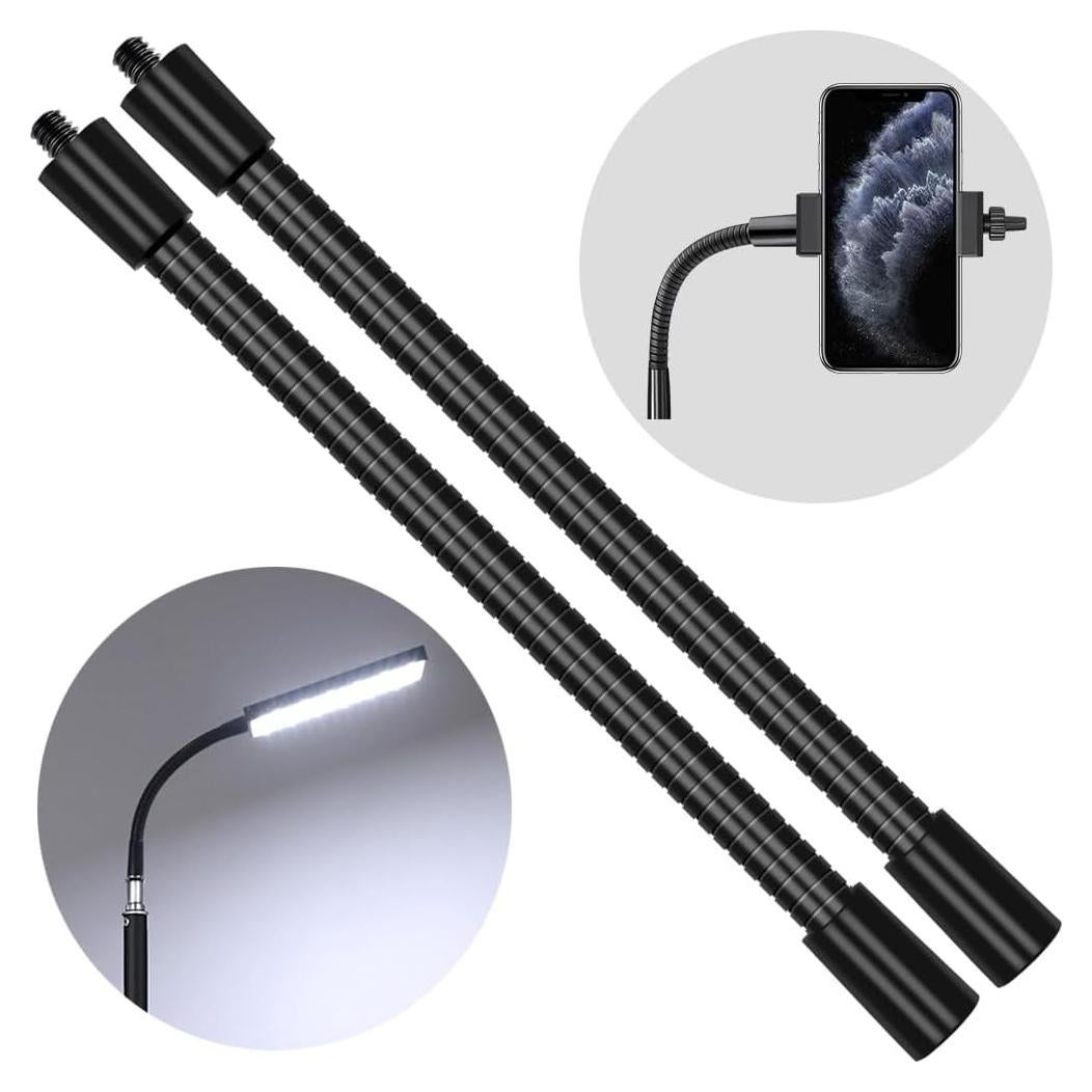 Brazo Flexible Cuello de Ganso 17.78 cm para Webcam y Micrófono - 2 Piezas