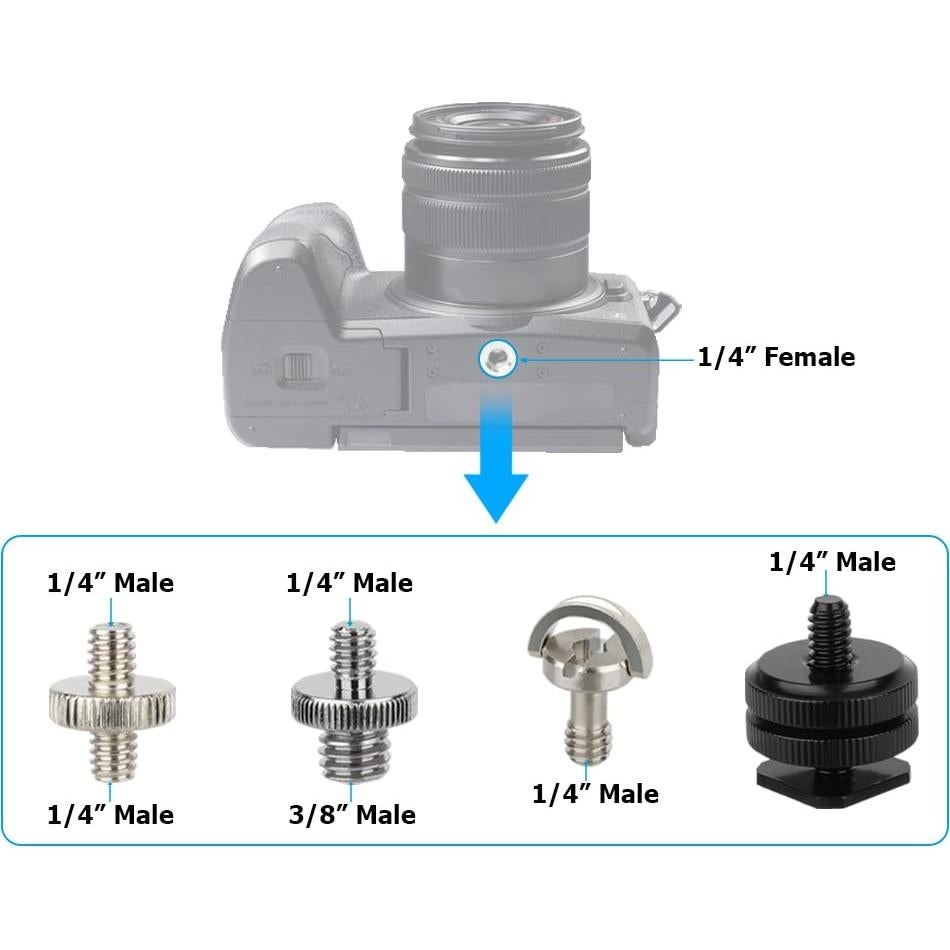 Juego de Tornillos de Montaje CAMVATE 30PCS 1/4 y 3/8