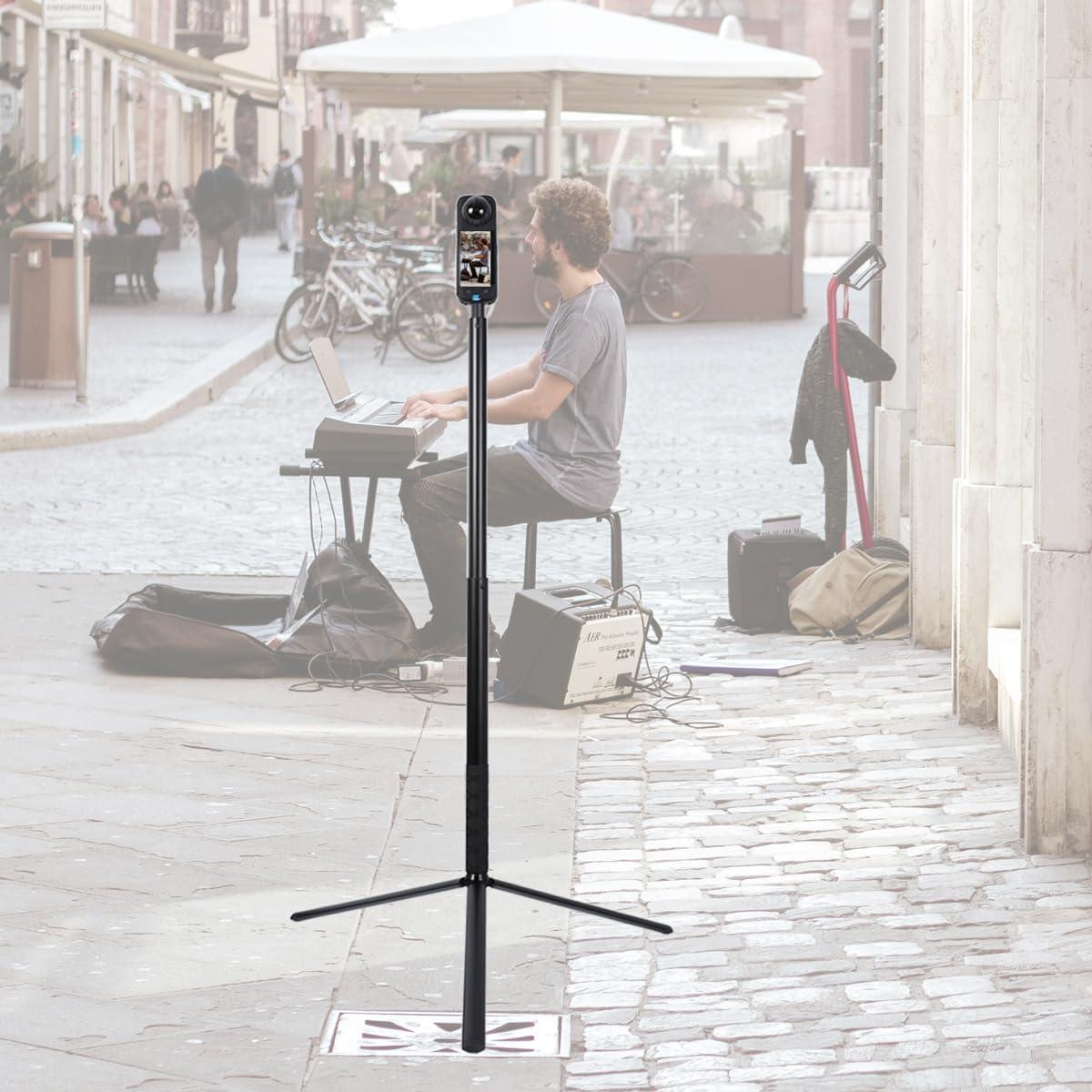 Palo Selfie PellKing 155cm Aluminio + Trípode 31cm Insta360