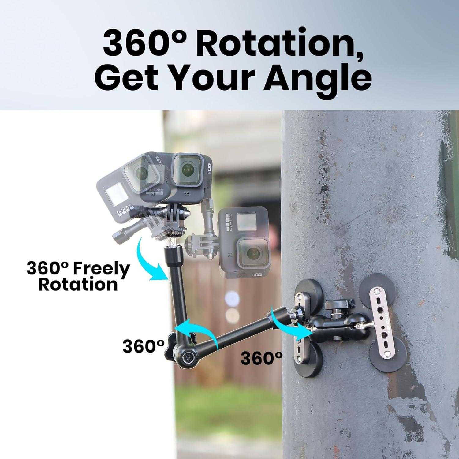 Montaje Magnético Flexible ROZOER 28 cm para GoPro y Teléfonos