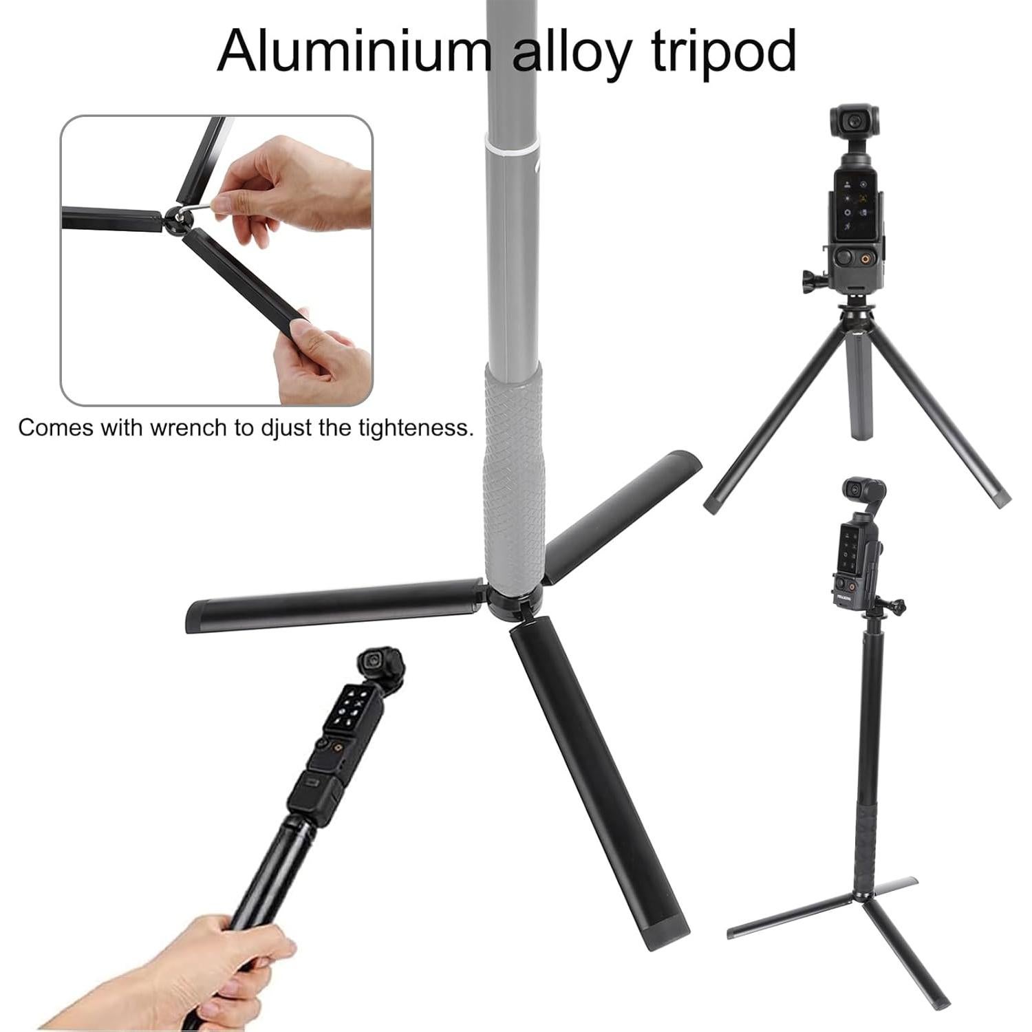 PellKing Monopod 155cm con Trípode y Adaptador para Osmo Pocket