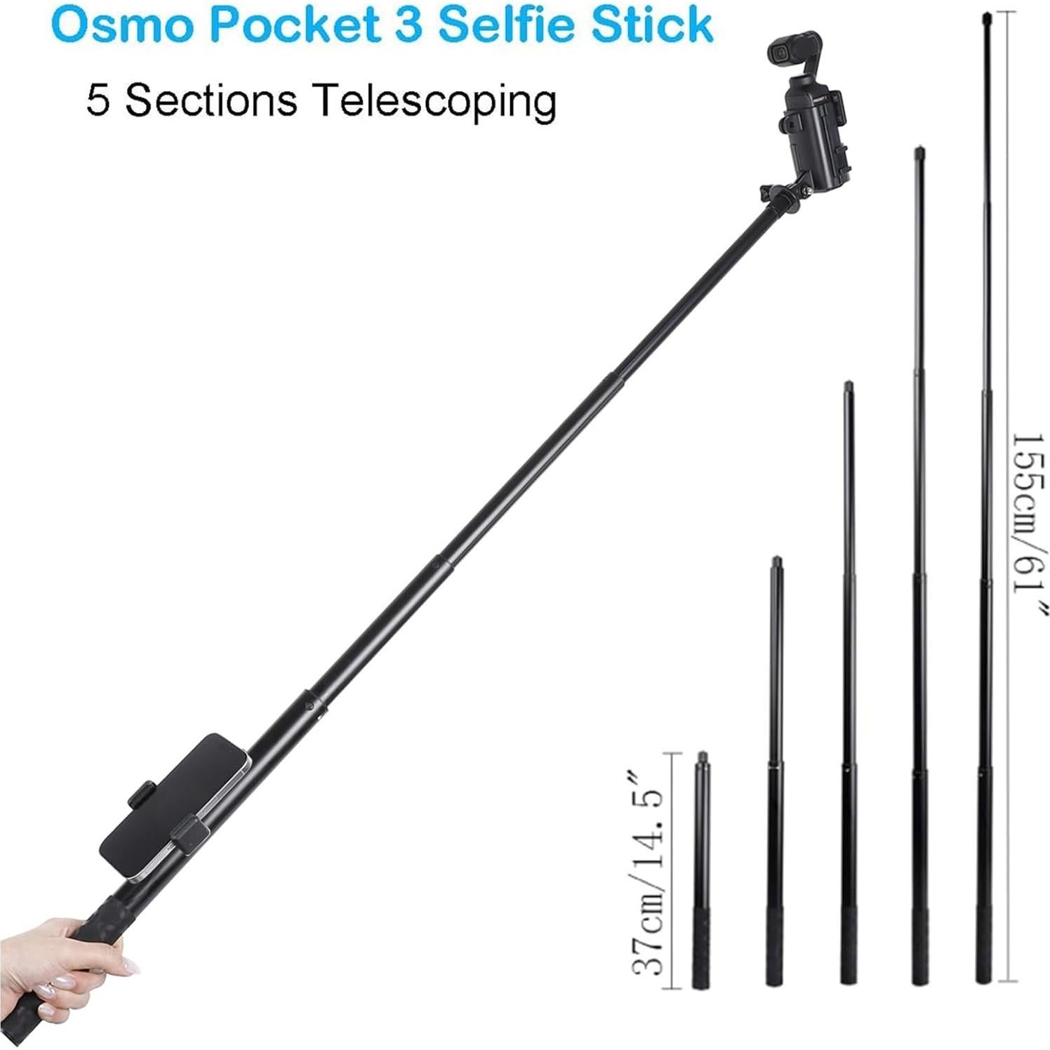 PellKing Monopod 155cm con Trípode y Adaptador para Osmo Pocket