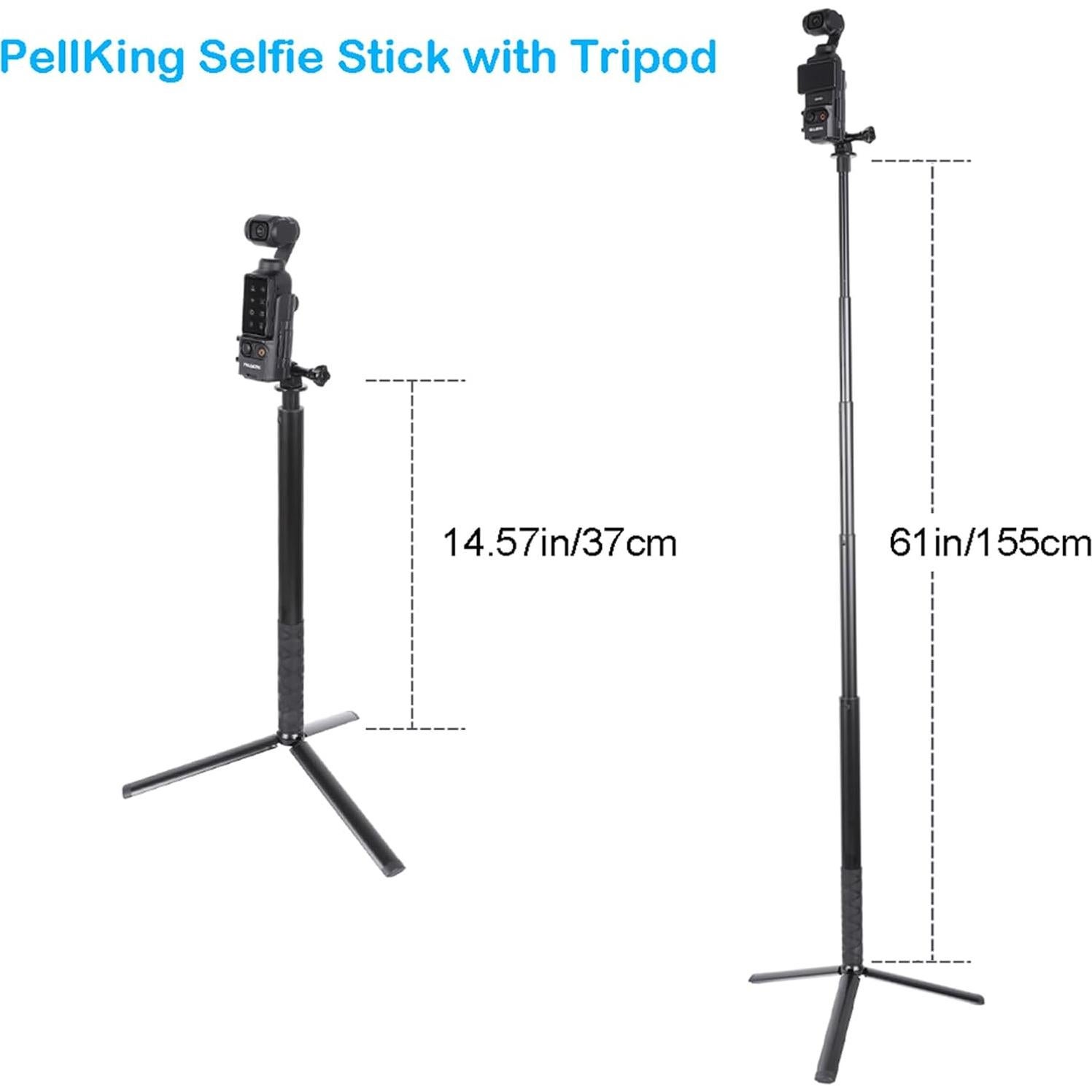 PellKing Monopod 155cm con Trípode y Adaptador para Osmo Pocket