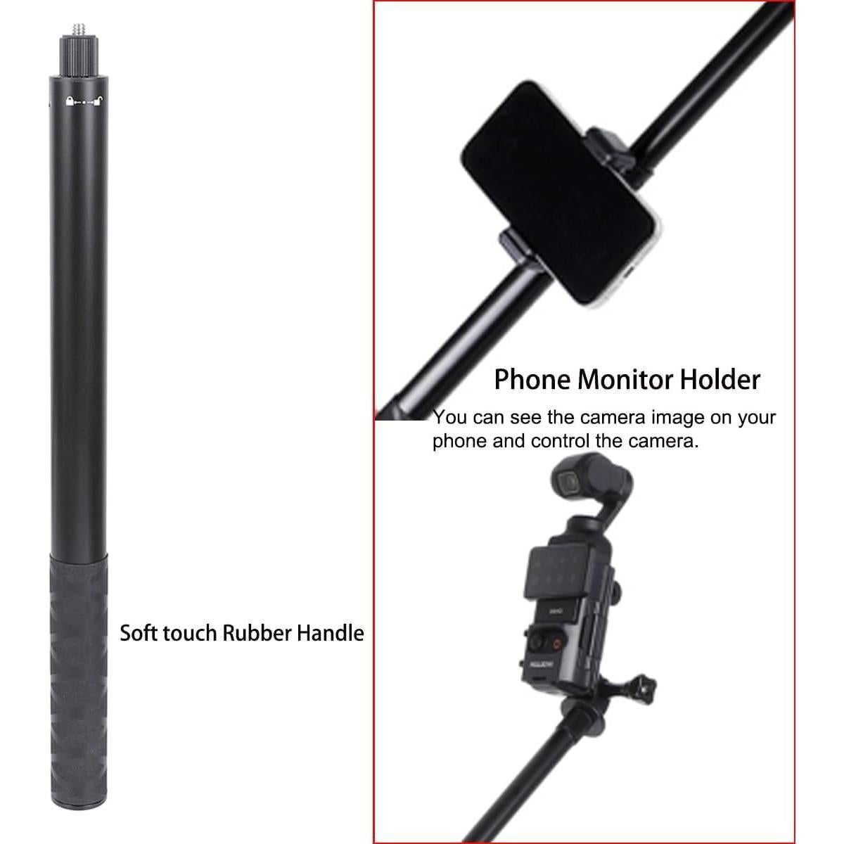 PellKing Monopod 155cm con Trípode y Adaptador para Osmo Pocket