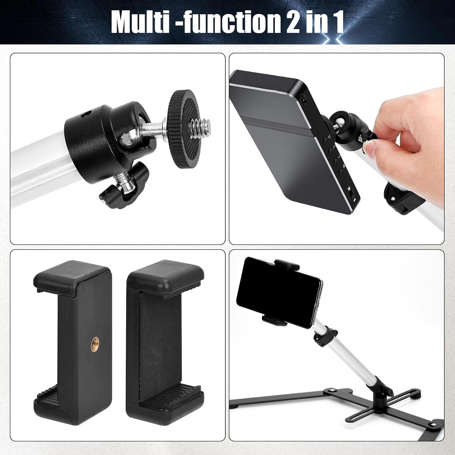 Trípode Ajustable para Mini Proyector y Teléfono - Aluminio