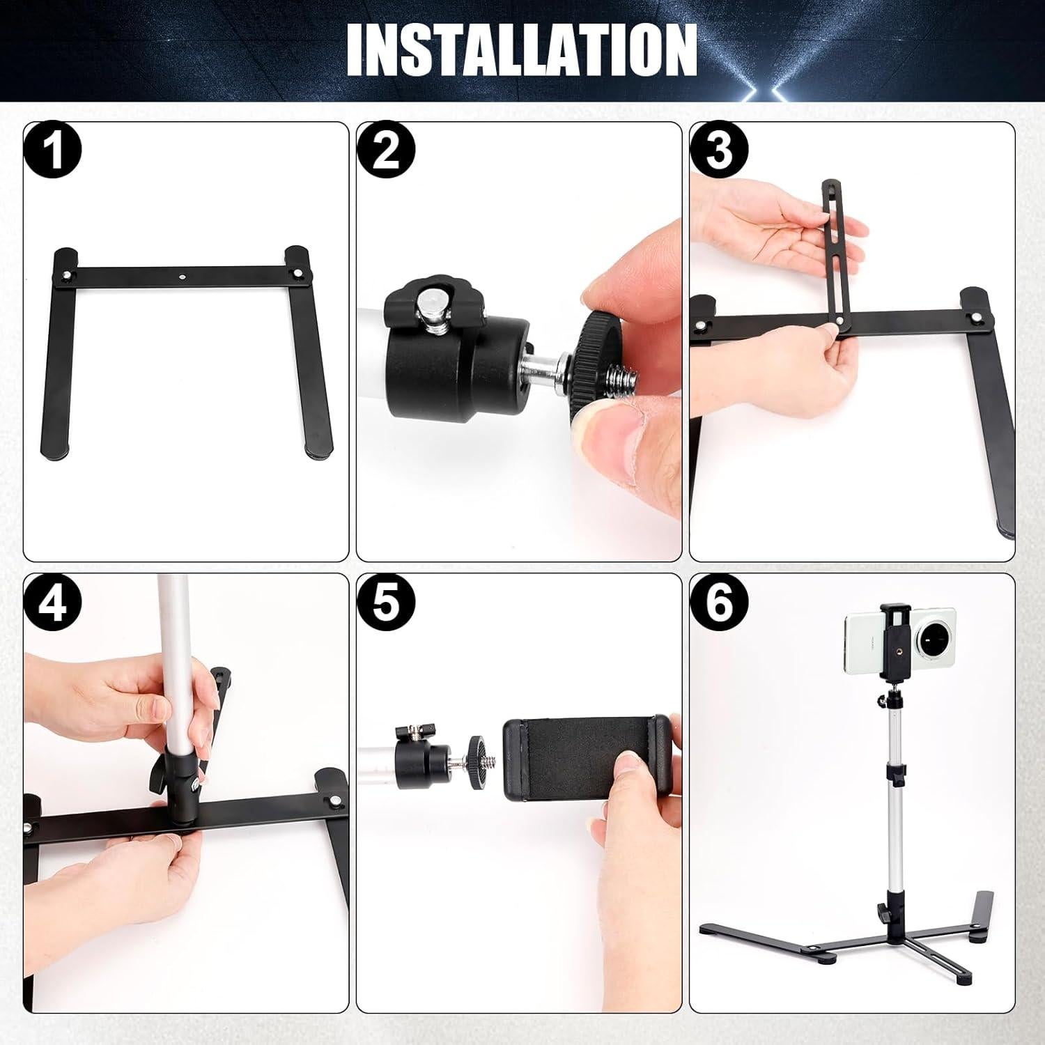 Trípode Ajustable para Mini Proyector y Teléfono - Aluminio