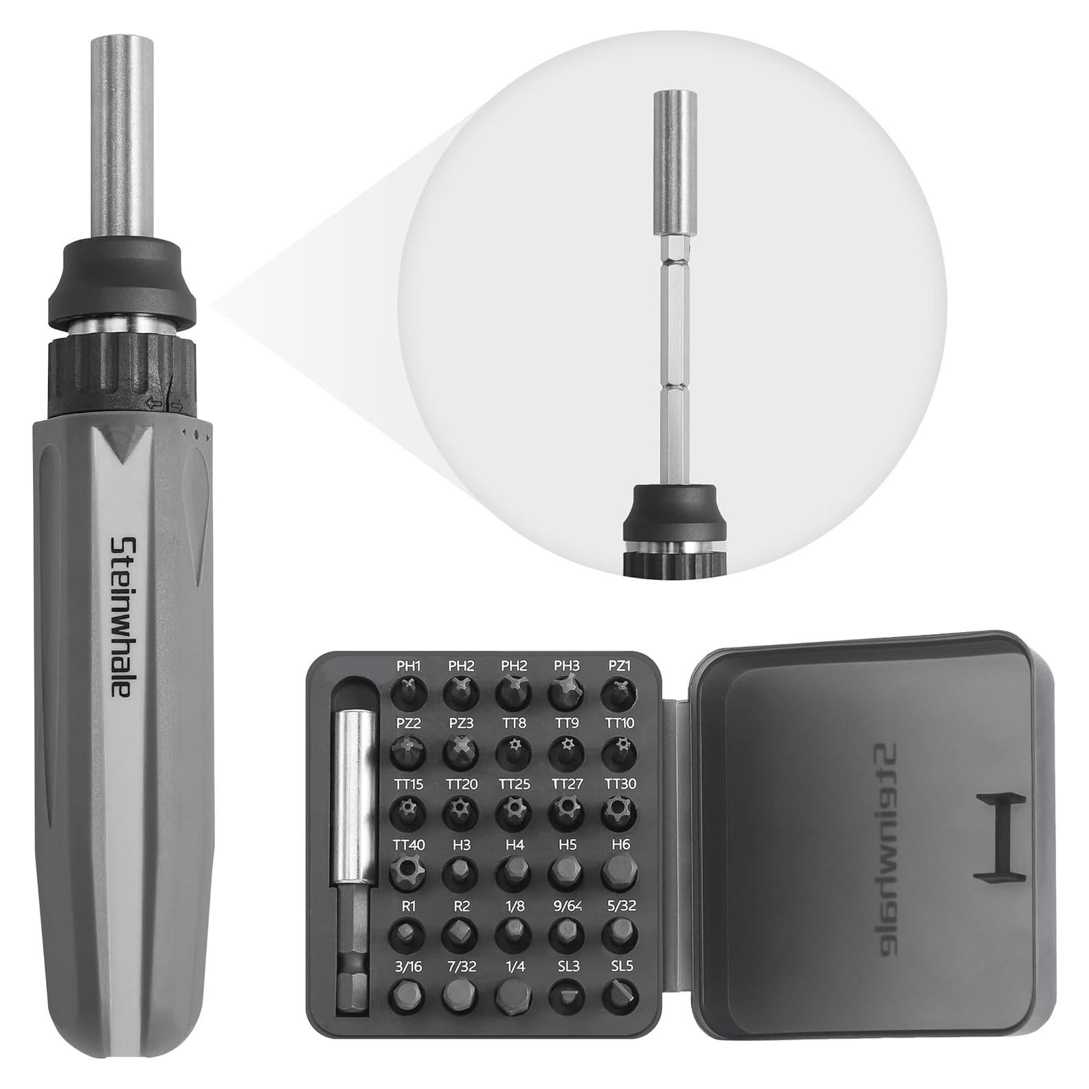 Juego de Destornillador 32 en 1 Steinwhale con Extensión