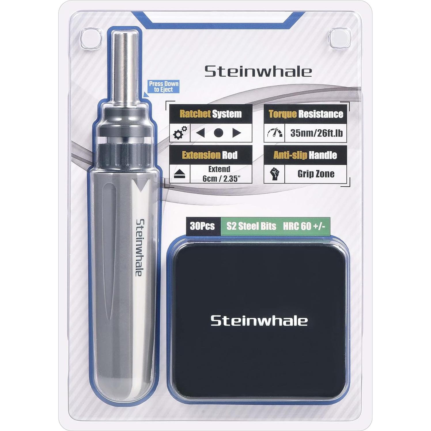 Juego de Destornillador 32 en 1 Steinwhale con Extensión