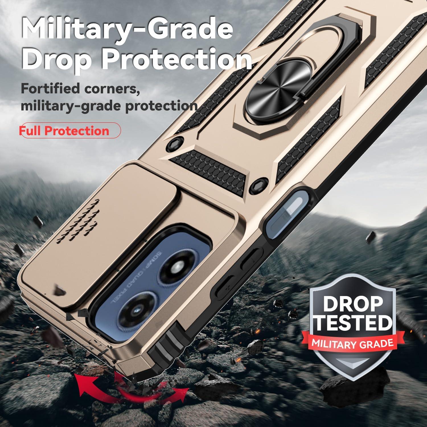 Funda SunStory para Motorola Moto G Play 2024 con soporte y tapa deslizante