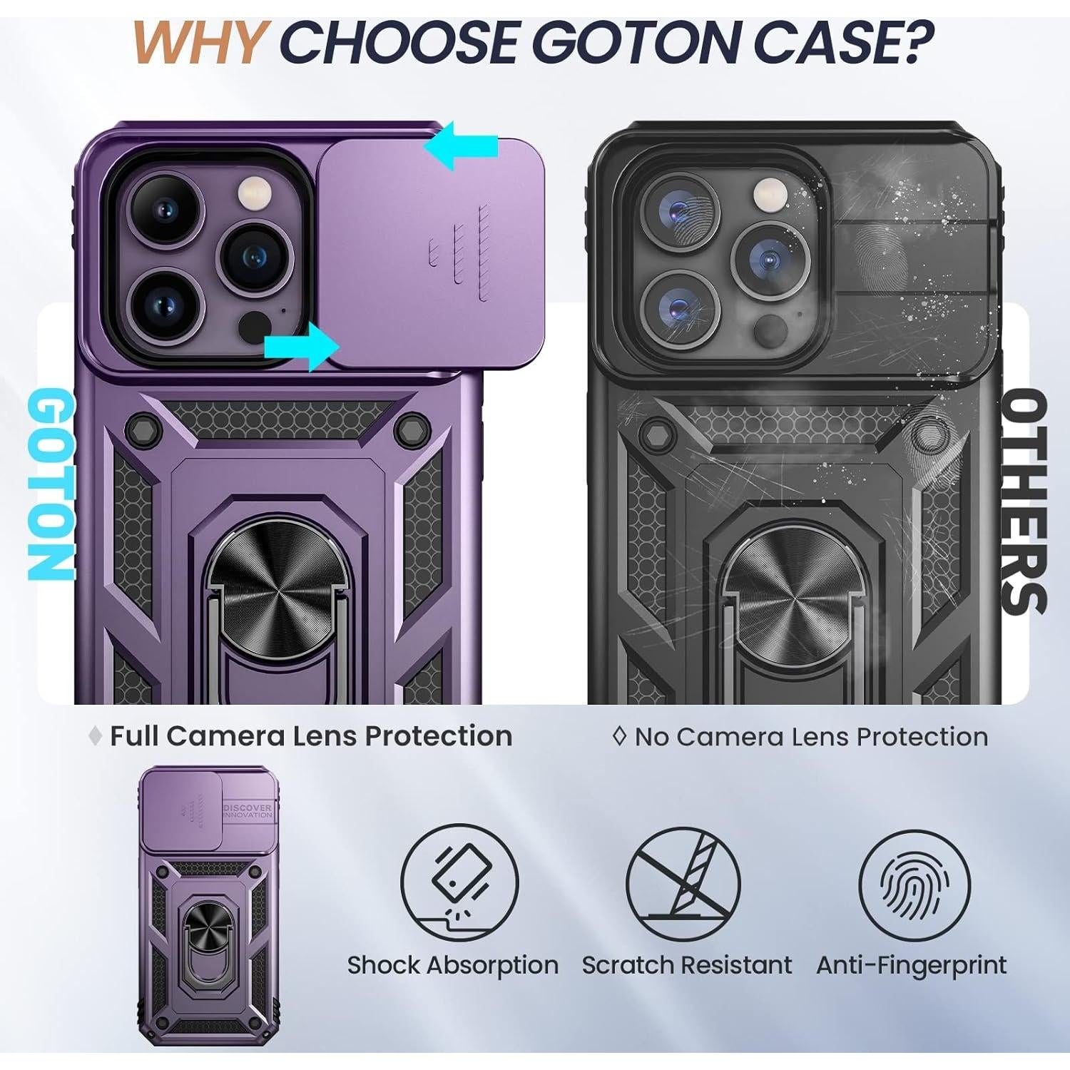 Funda Goton para iPhone 14 Pro con protector de pantalla