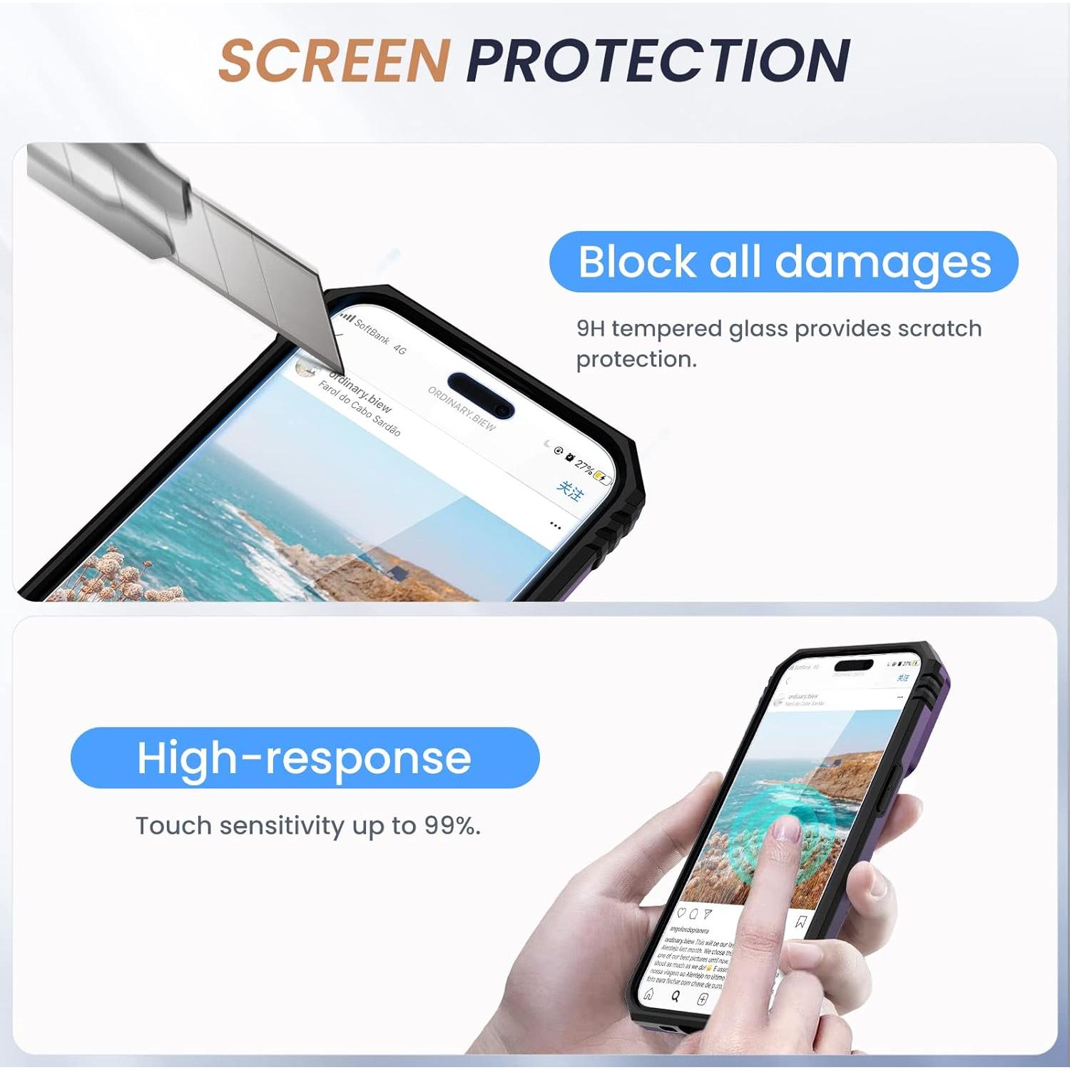 Funda Goton para iPhone 14 Pro con protector de pantalla