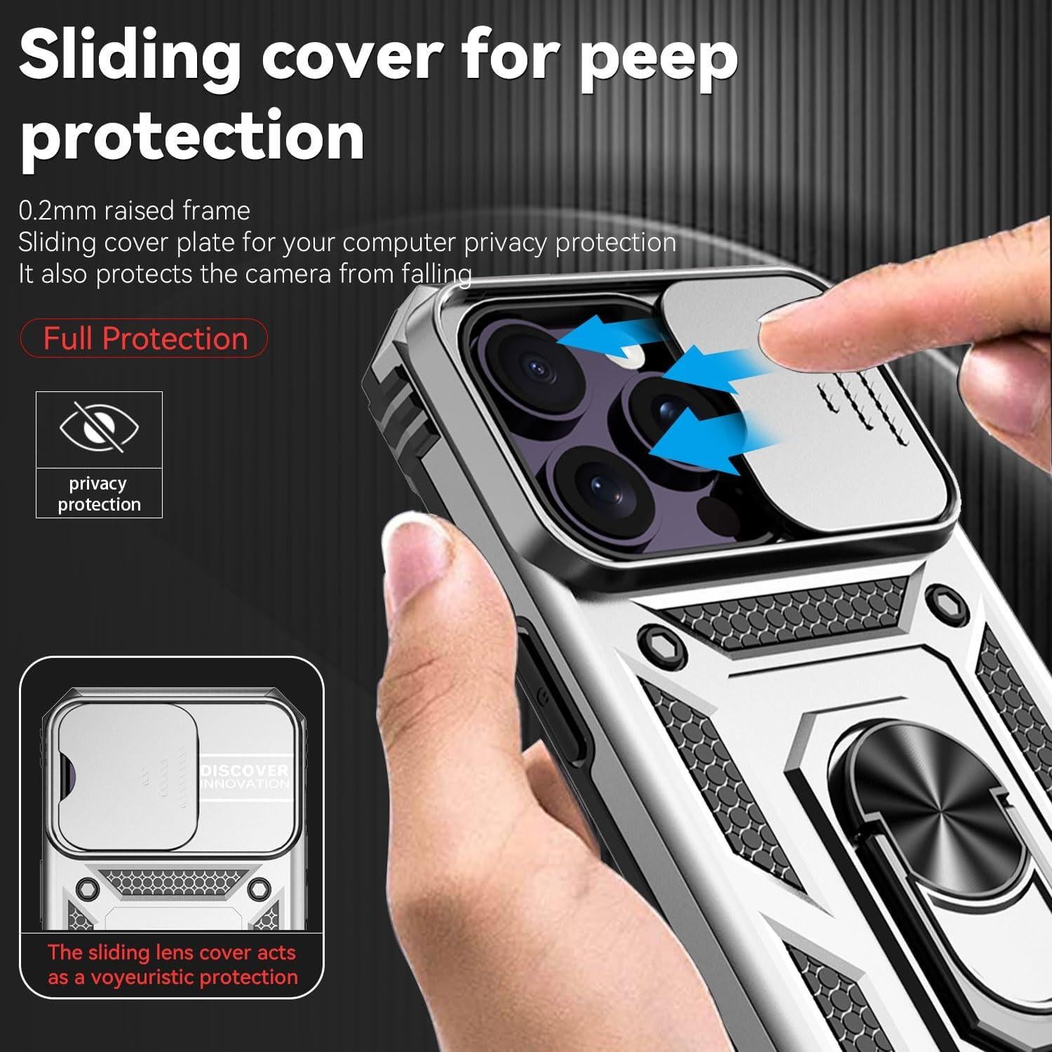 Funda para iPhone 14 Pro Max SunStory con soporte y protección HD