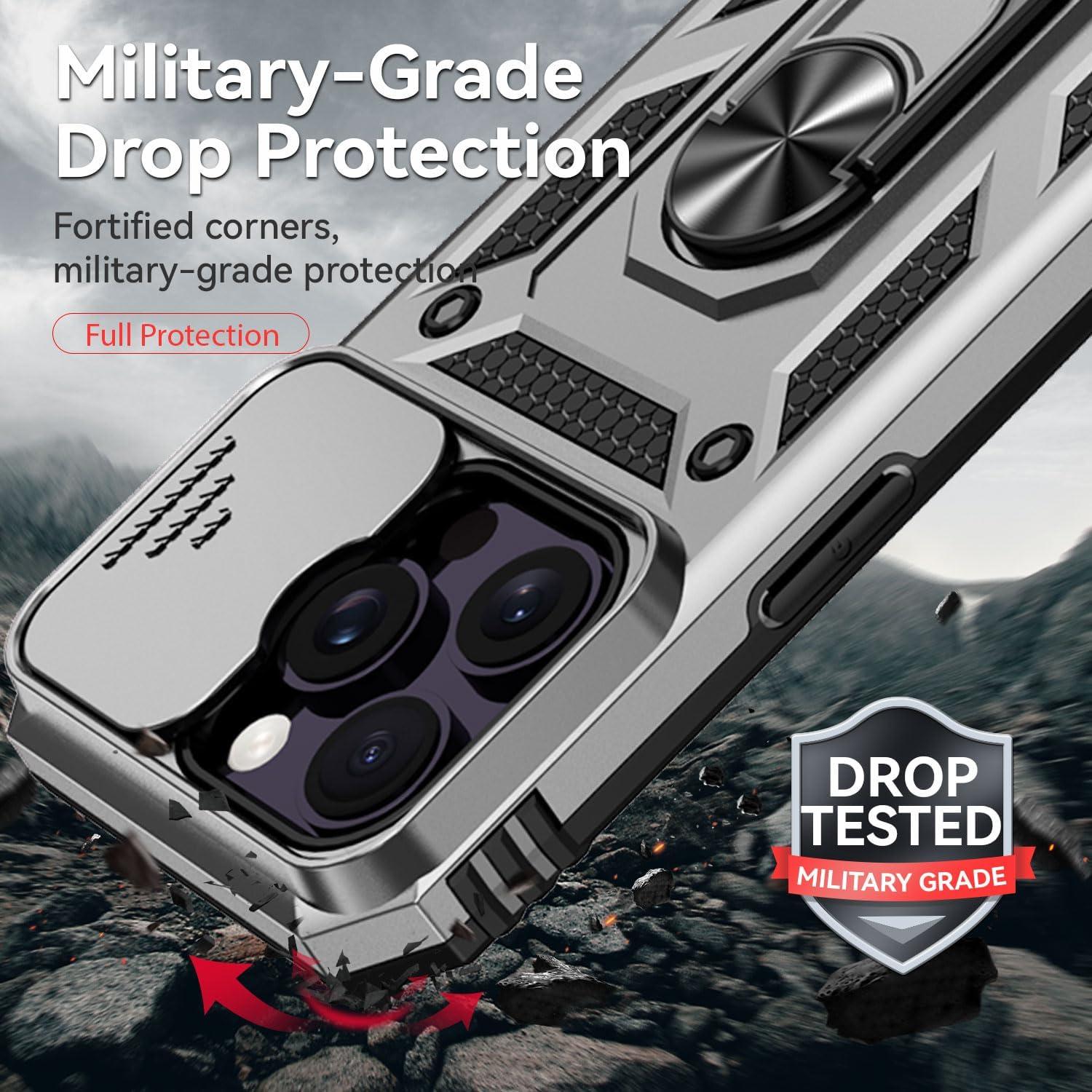 Funda para iPhone 14 Pro Max SunStory con soporte y protección HD