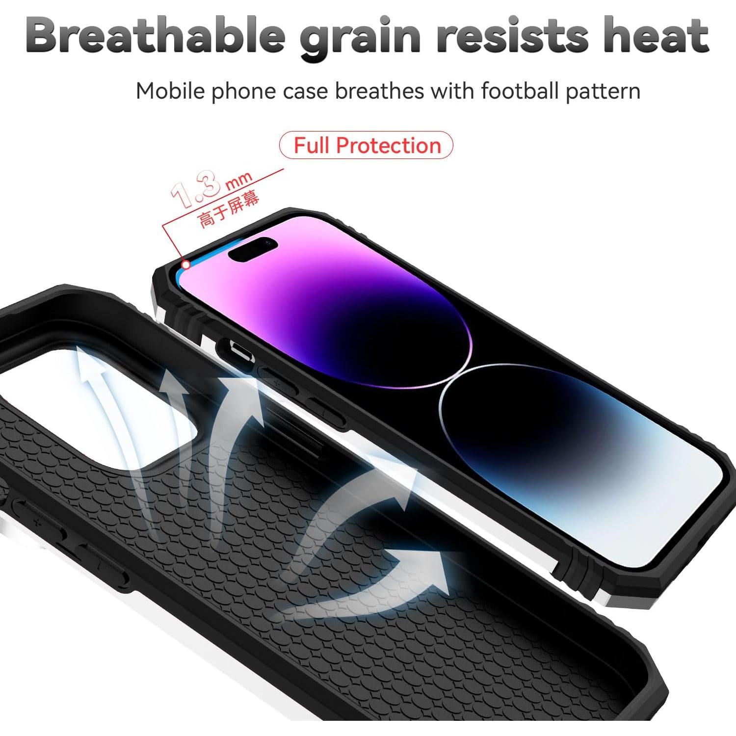 Funda para iPhone 14 Pro Max SunStory con soporte y protección HD