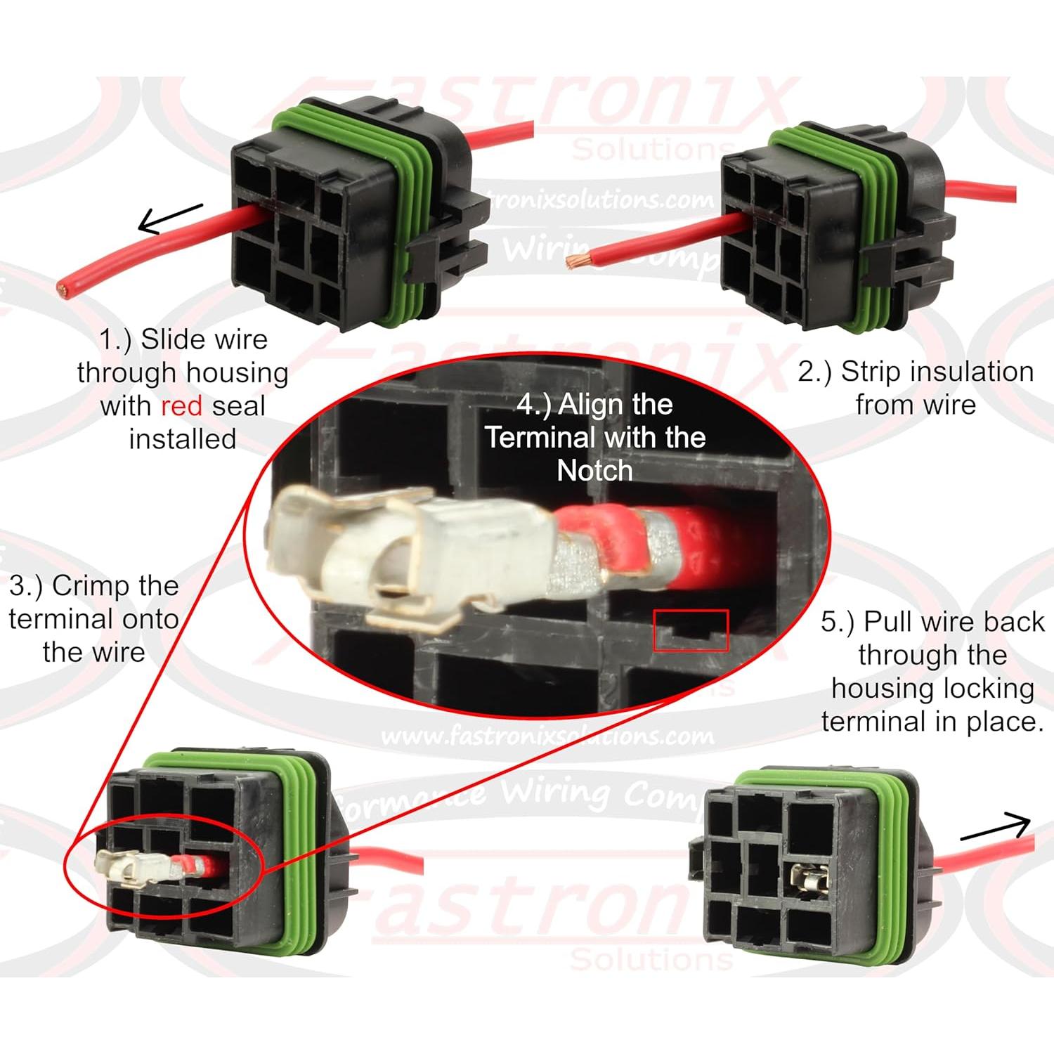 Kit de Relé y Socket Automotriz Fastronix 30/50 Amperios