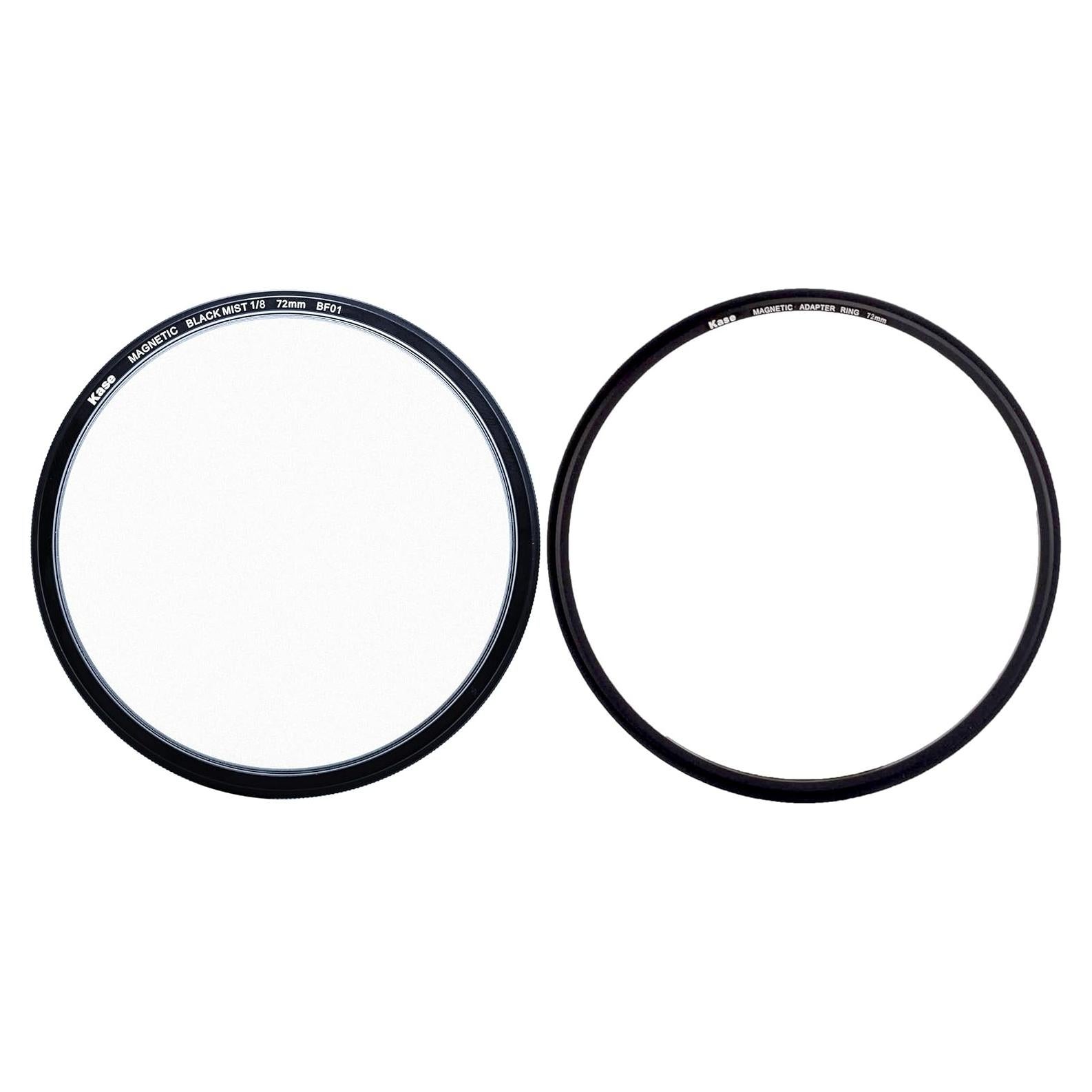 Filtro de vidrio óptico Kase Black Mist 1/8 72 mm con adaptador