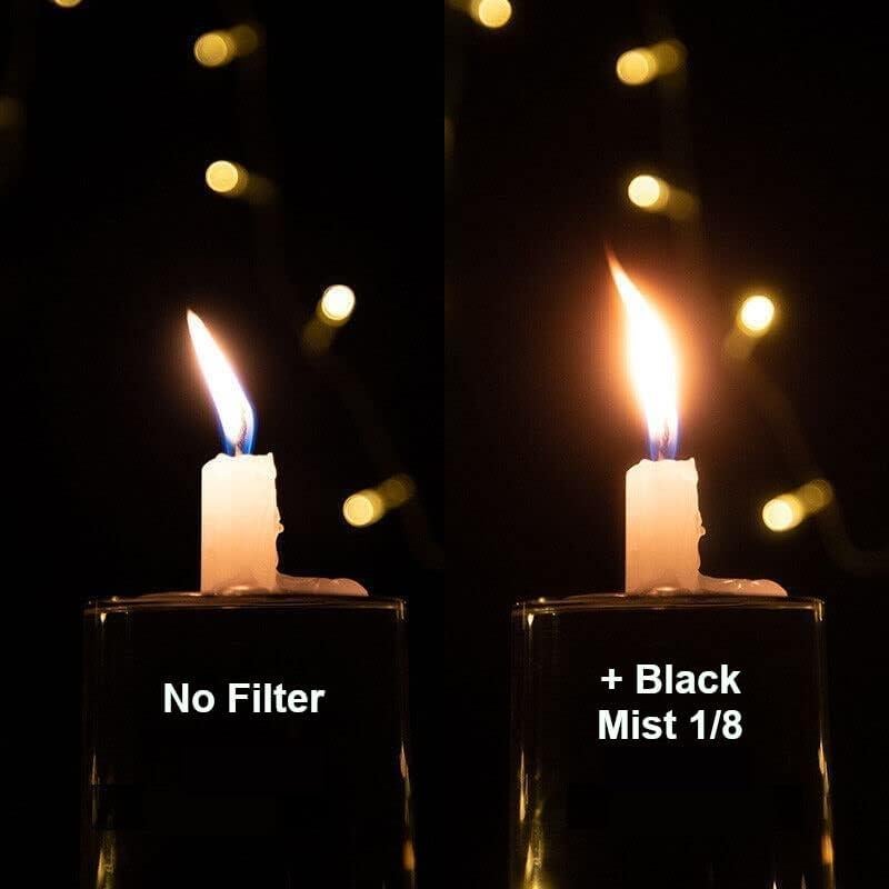 Filtro de vidrio óptico Kase Black Mist 1/8 72 mm con adaptador