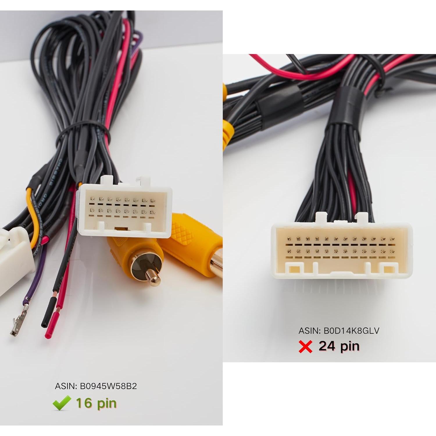 Arnés T 16 Pines RED WOLF para Cámara Reversa Toyota/Scion