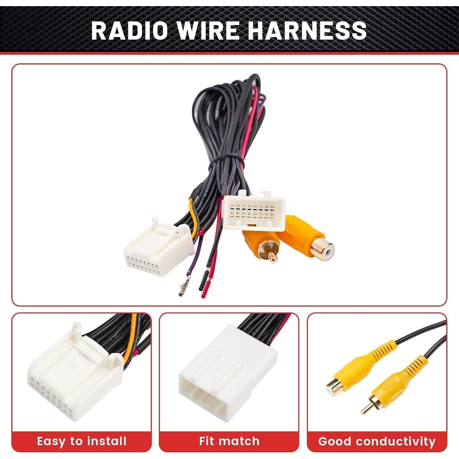 Arnés T 16 Pines RED WOLF para Cámara Reversa Toyota/Scion