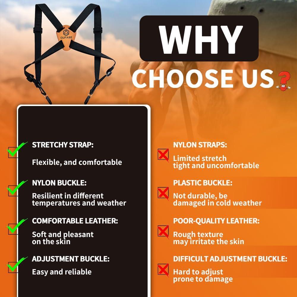 Arnés Ajustable para Binoculares Oufabe - Correa Cruzada