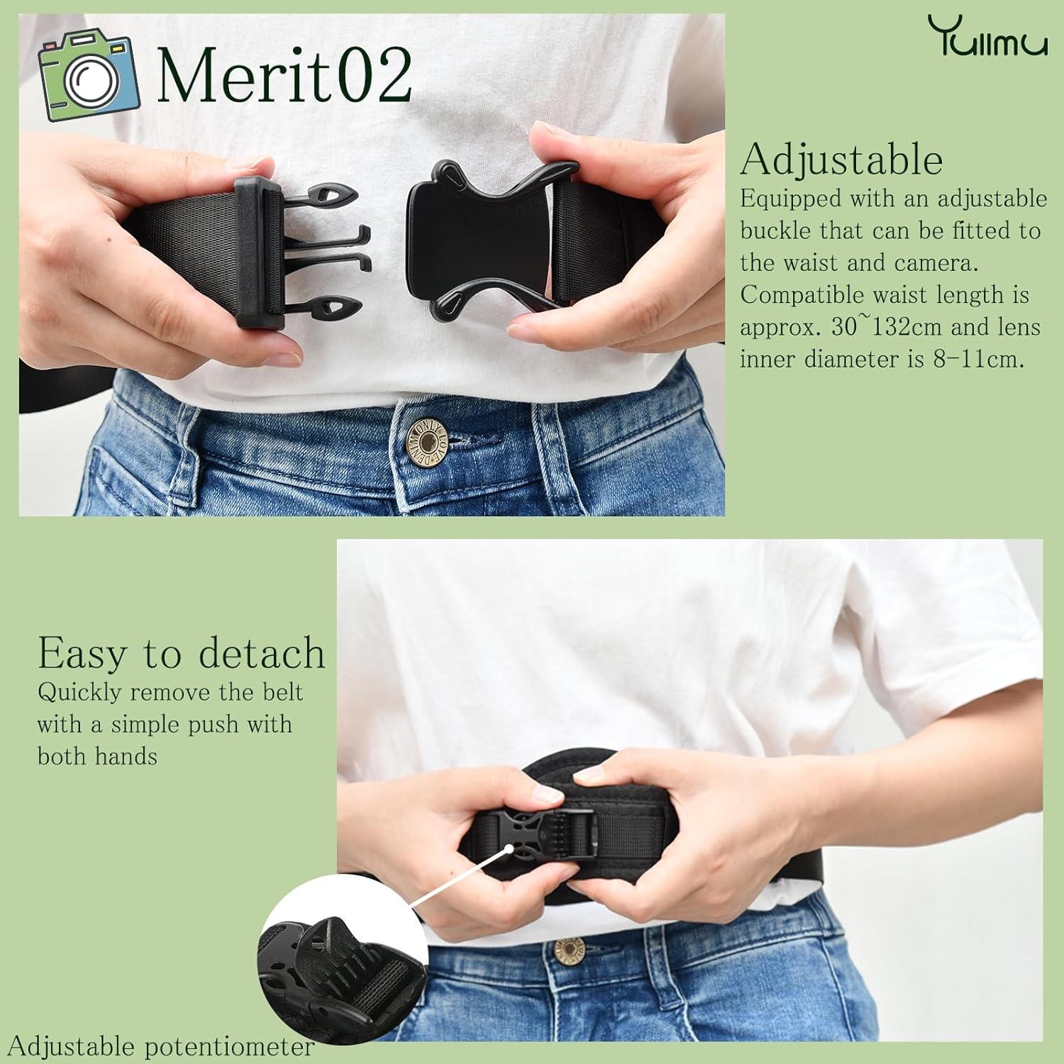 Correa de Cintura Ajustable Yullmu para Cámara - 165.7 cm