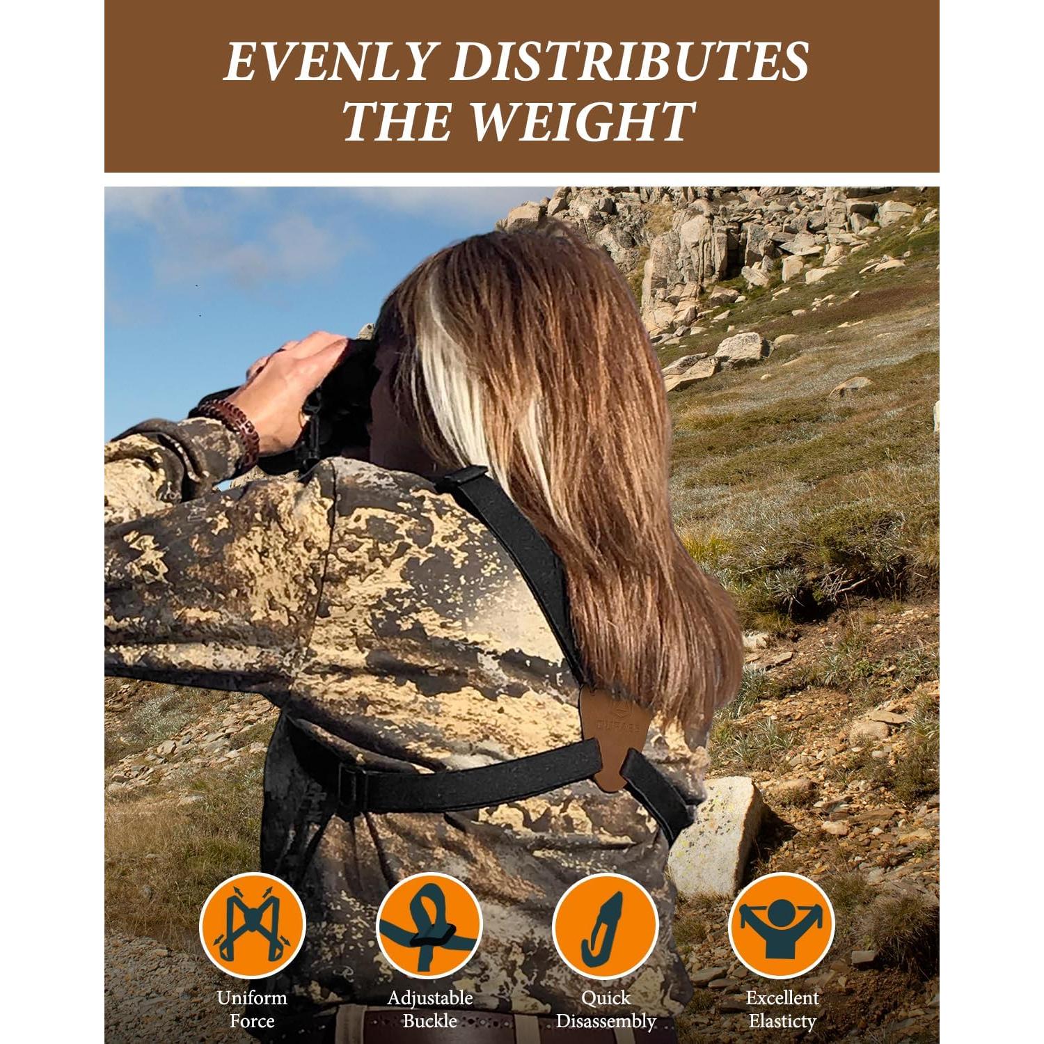 Correa de Arnés para Binoculares Oufabe, Ajustable, Ergonómica