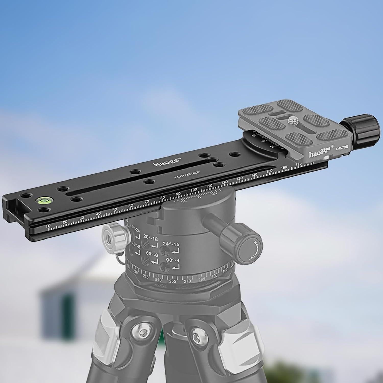 Riel Nodal Doble Cola de Milano Haoge LQR-200CP para Cámara