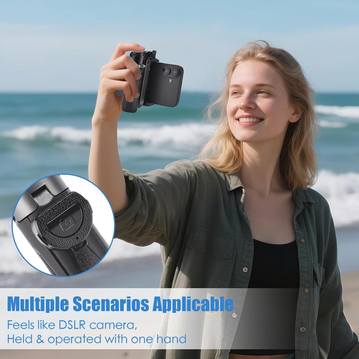 Trípode Selfie Stick 360° Aurive con Control Remoto Inalámbrico