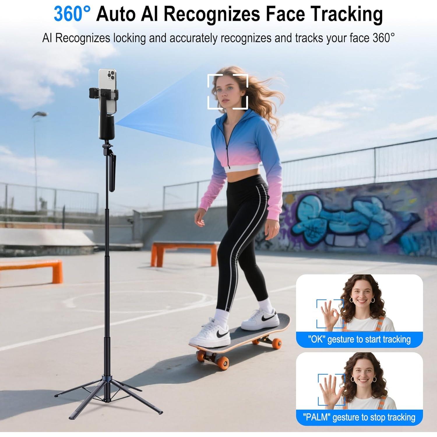 Trípode Automático DMYWB para iPhone con Seguimiento Facial 180 cm