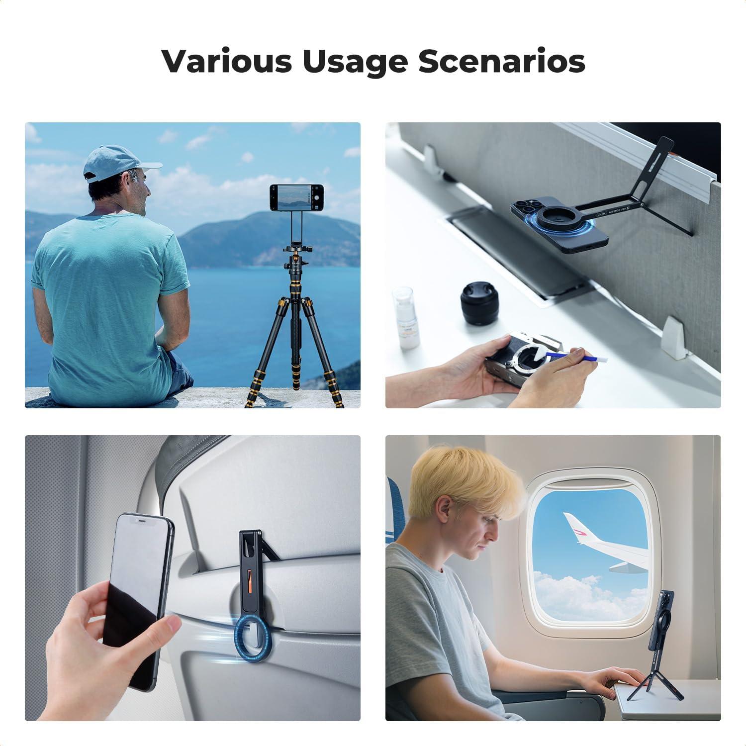 Soporte Magnético K&F Concept para iPhone 12-16, Trípode 97g