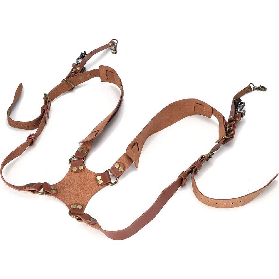 Arnés de Doble Cámara Leopacat Correa Ajustable para DSLR