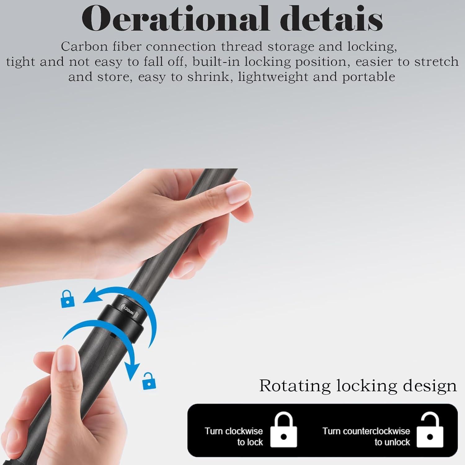 Palo de Selfie Invisible Corazón Valiente 26.9-119.9 cm Fibra de Carbono