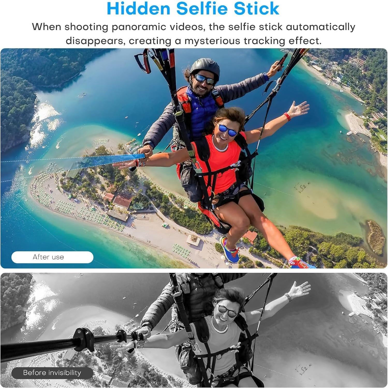 Palo de Selfie Invisible Corazón Valiente 26.9-119.9 cm Fibra de Carbono