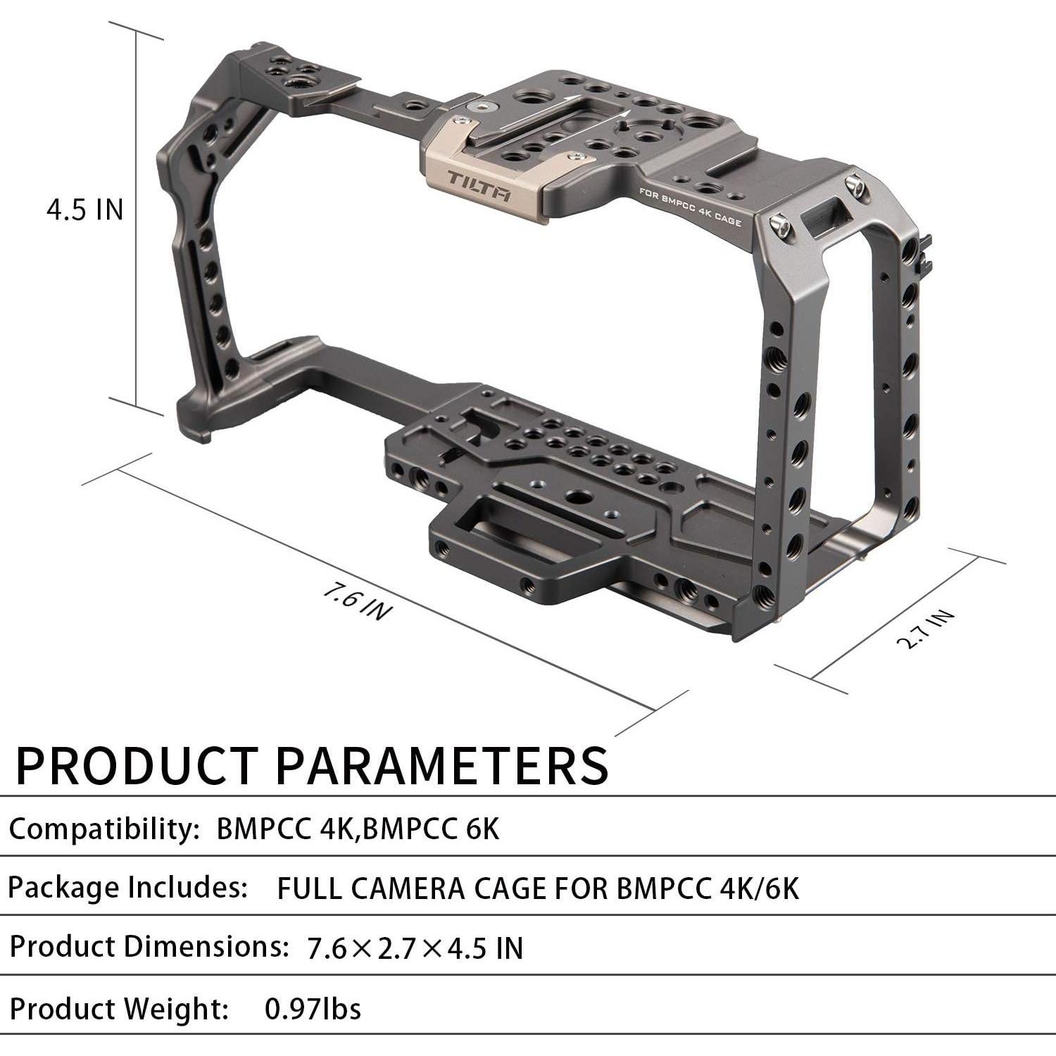 Jaula Completa para Cámara Tilta TA-T01-FCC-G Gris 4K/6K