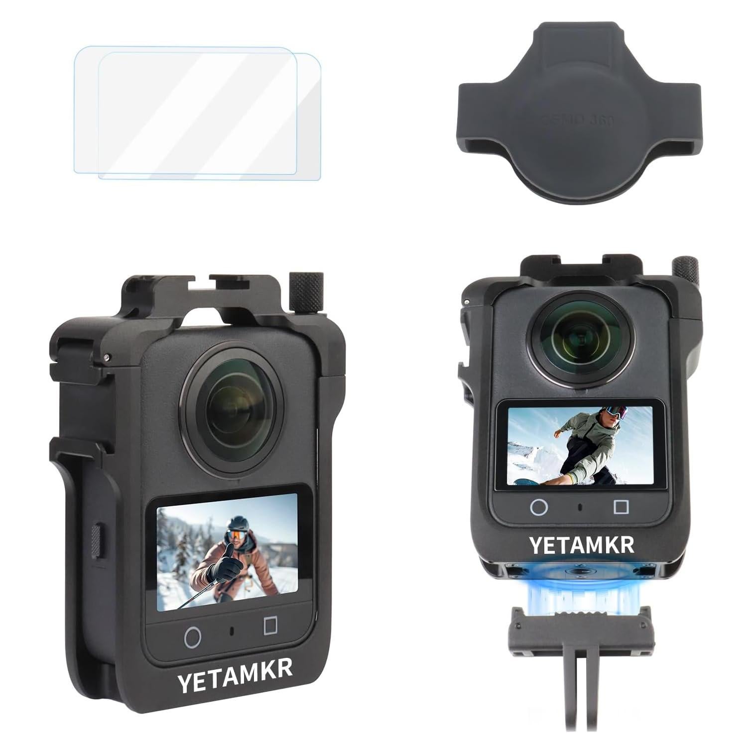 Kit de Protección YETAMKR para DJI Osmo 360 - Jaula de Aluminio
