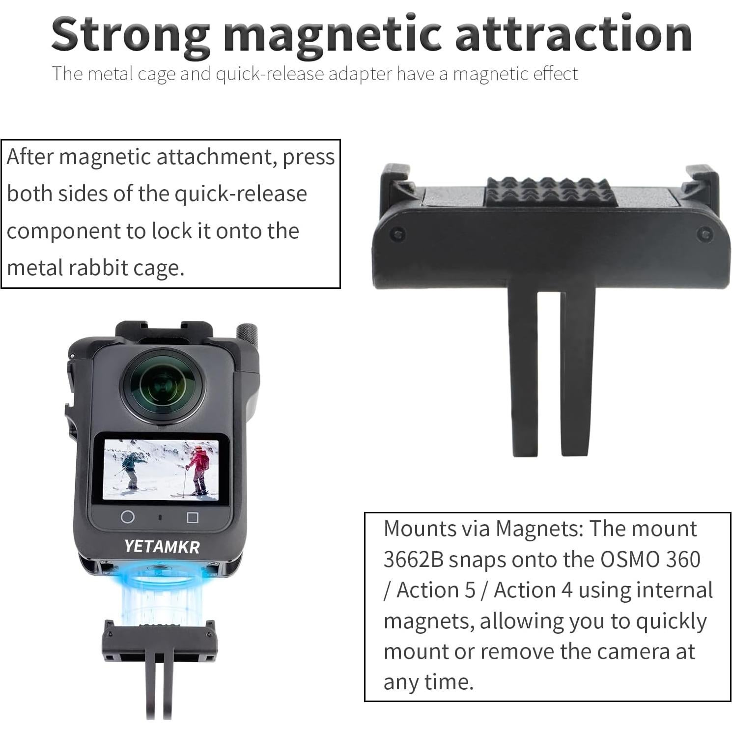 Kit de Protección YETAMKR para DJI Osmo 360 - Jaula de Aluminio