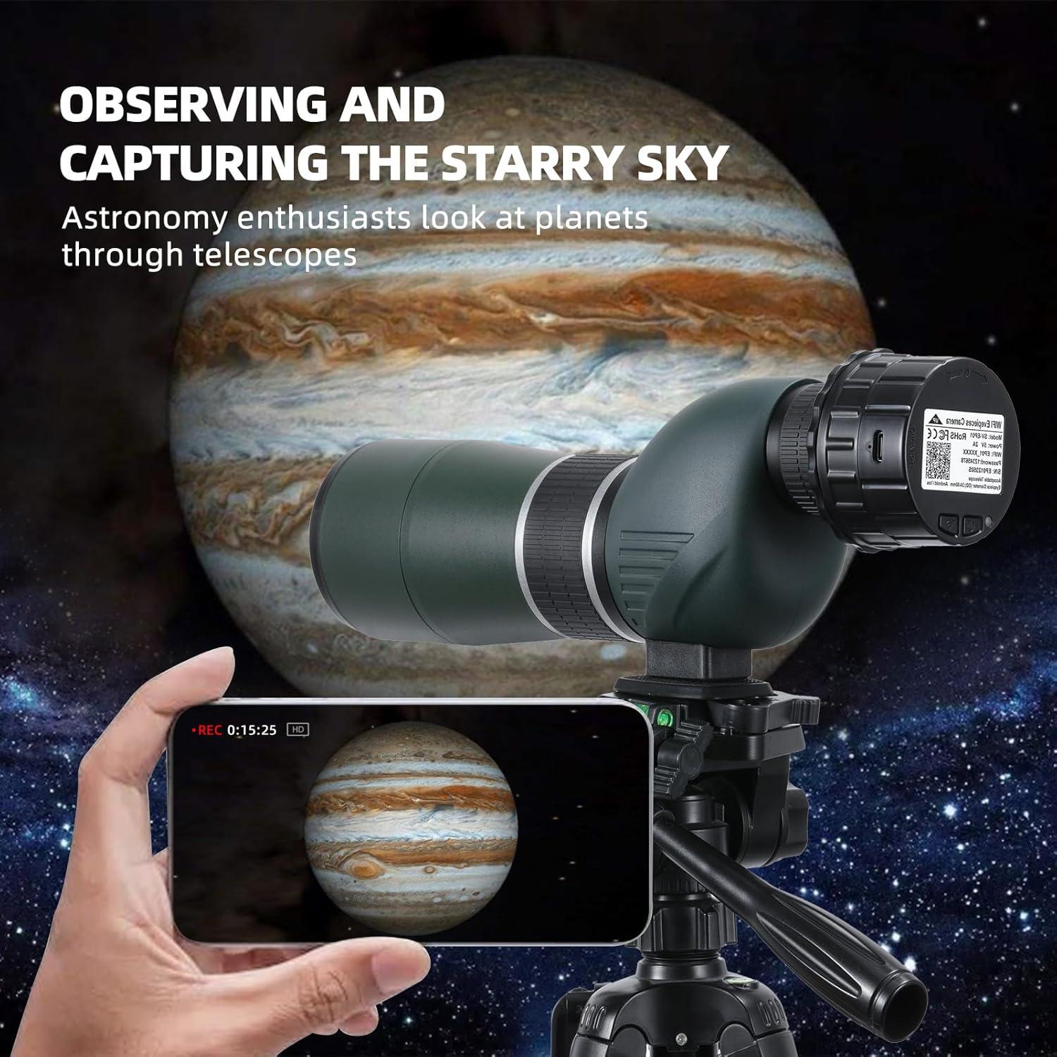 Cámara de Ocular WiFi YWLL SV-EP01 2.5K para Telescopios y Microscopios