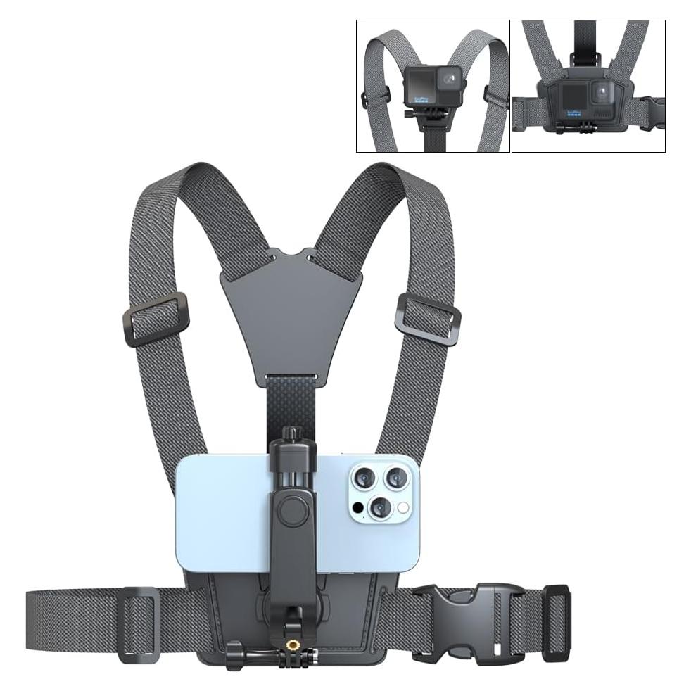 Arnés de Pecho Ajustable SOH M14 para Teléfono y Cámaras