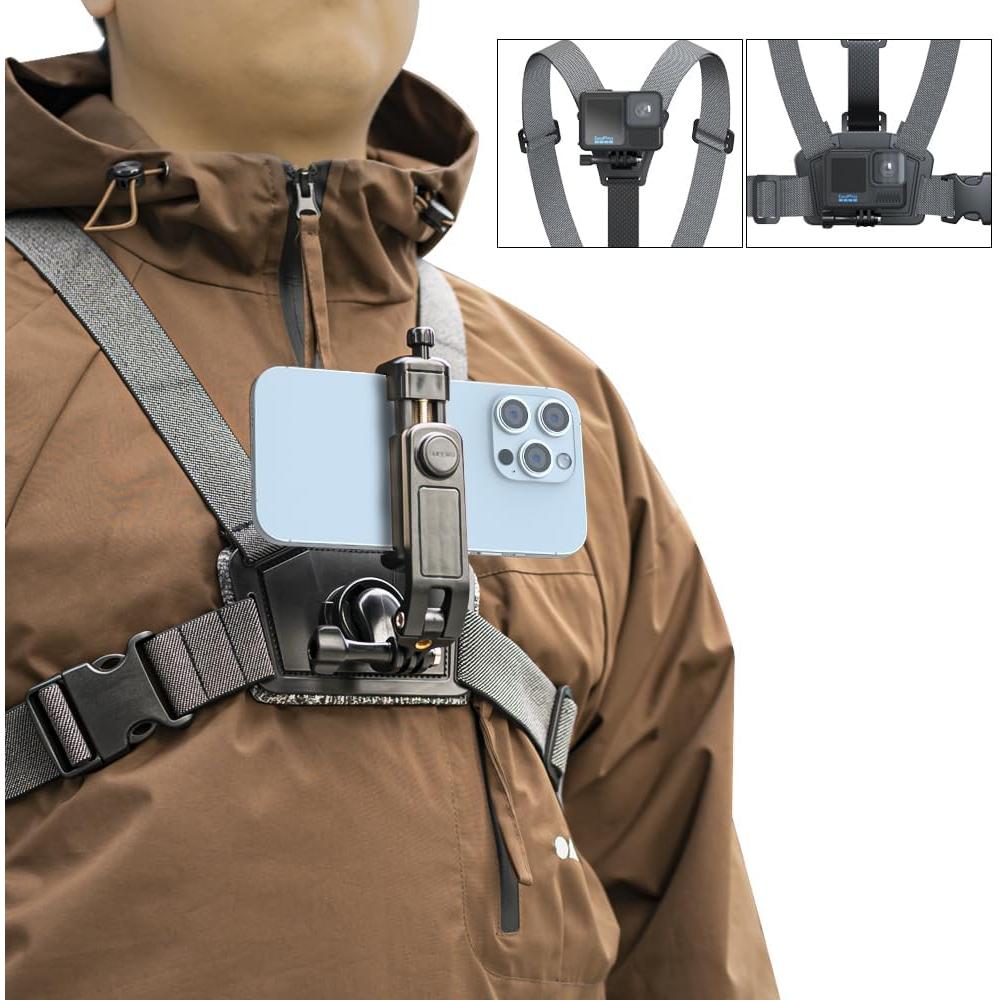 Arnés de Pecho Ajustable SOH M14 para Teléfono y Cámaras