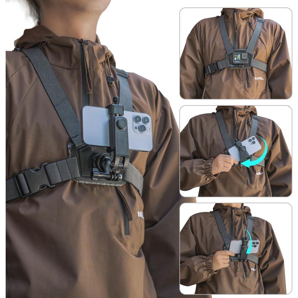 Arnés de Pecho Ajustable SOH M14 para Teléfono y Cámaras